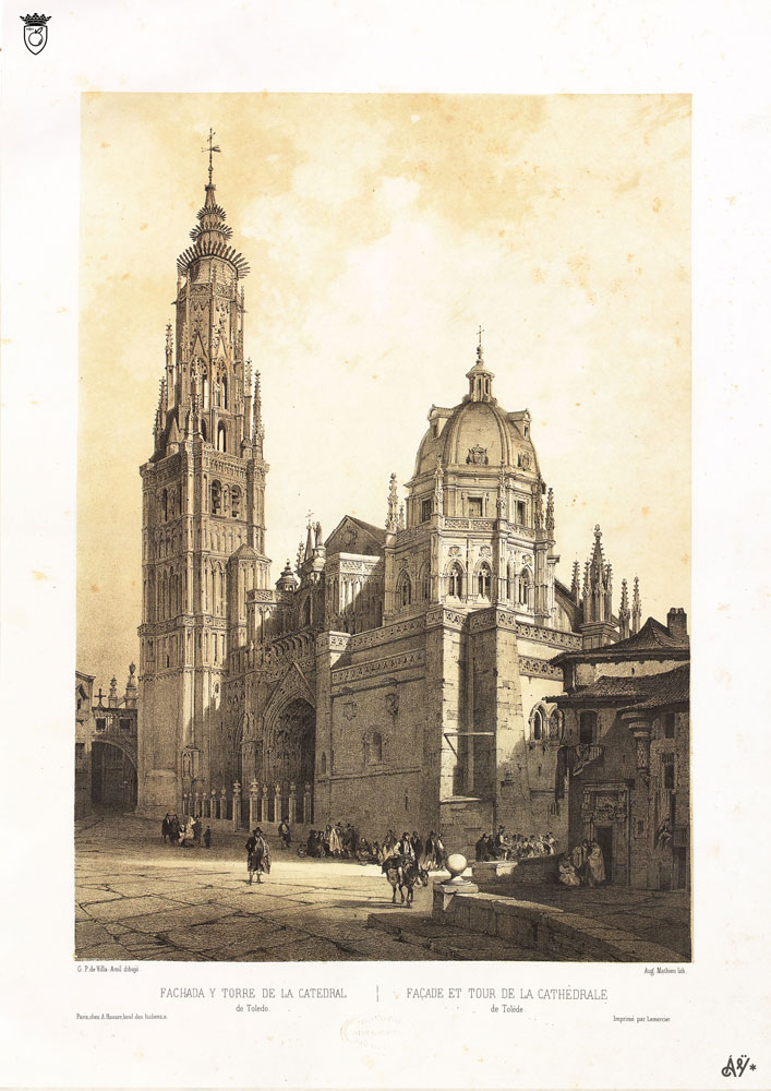 La Catedral de Toledo en la España artística - grabado original